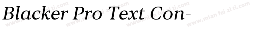 Blacker Pro Text Con字体转换